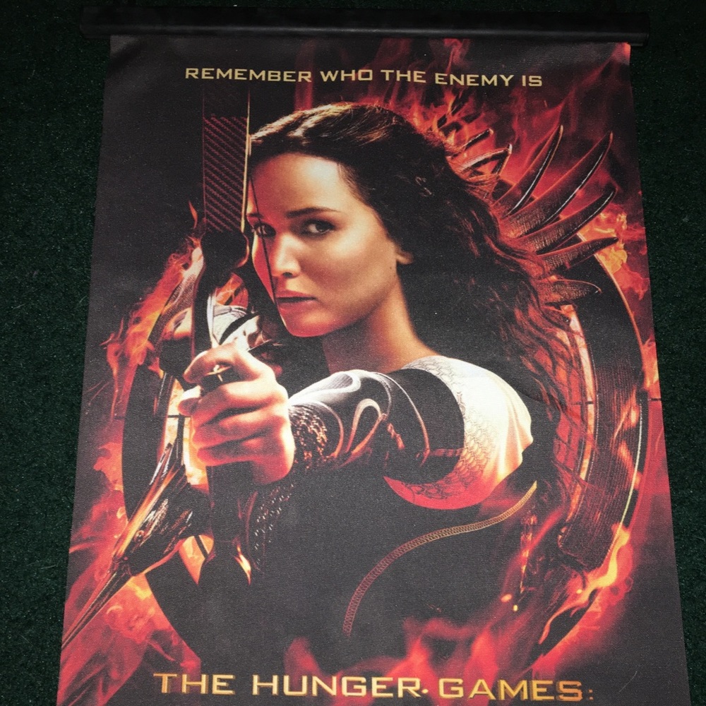 Cloth catching fire poster.